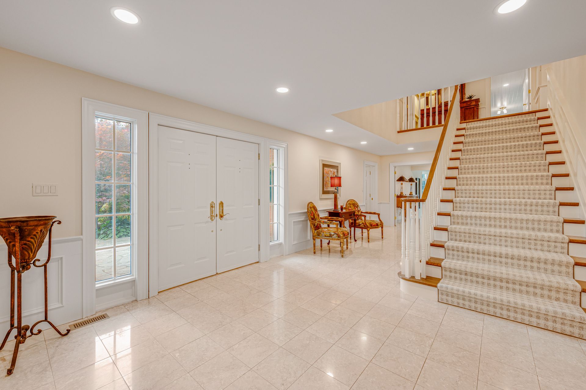 Grand foyer with staircase