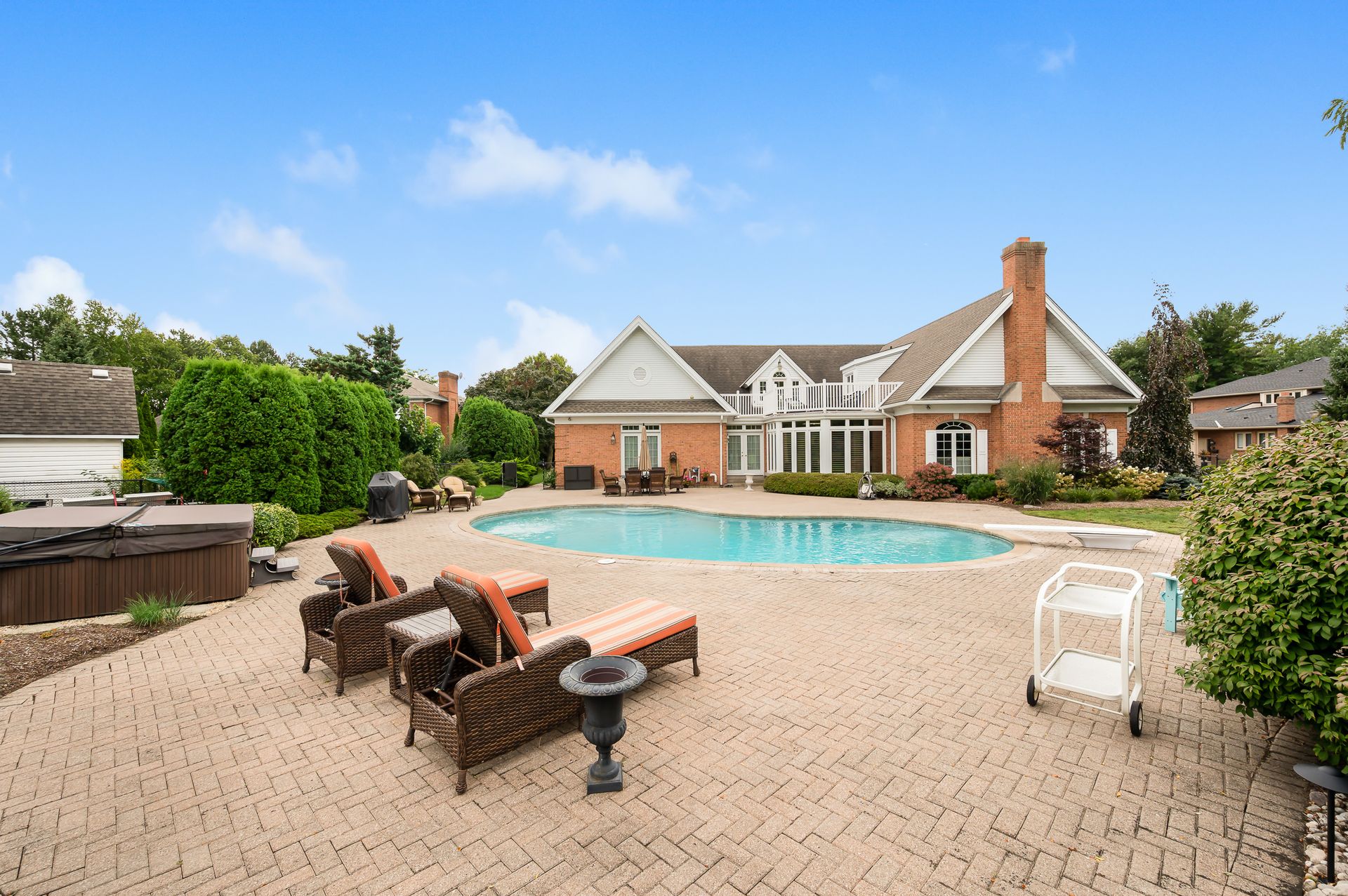 Rear elevation with saltwater pool
