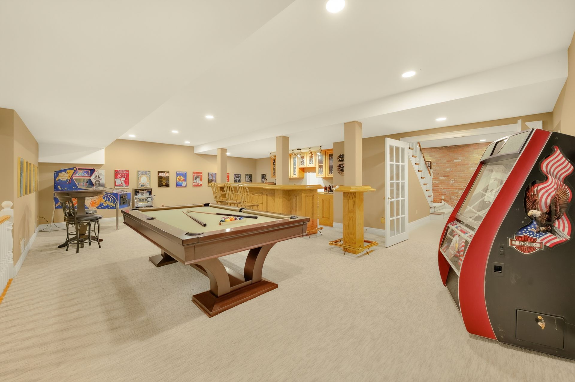 Lower level recreation room